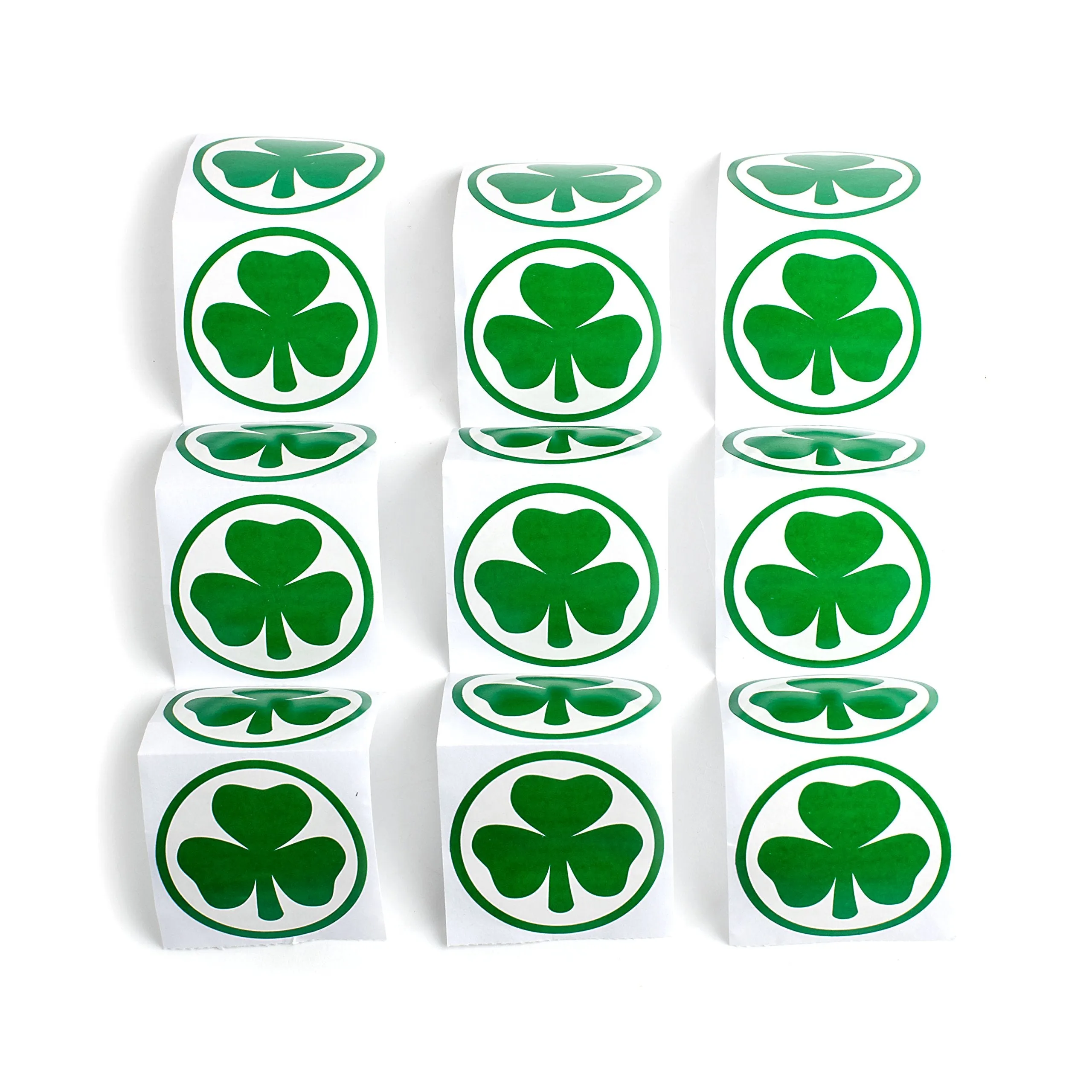 124 St Patricks Day Shamrock Party Favor Set, 12 Rubber Bracelets, 12 Shamrock Bead