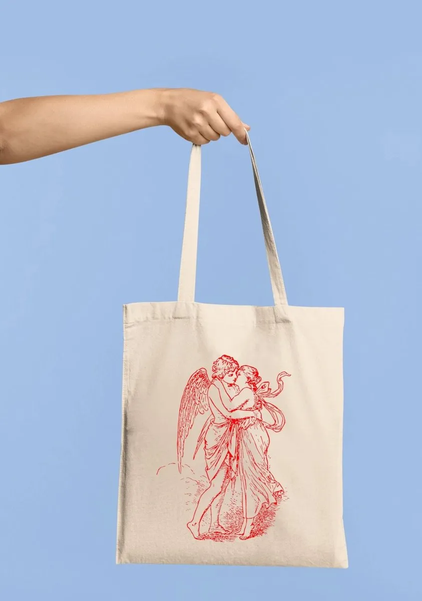 Angel Kiss Canvas Tote Bag