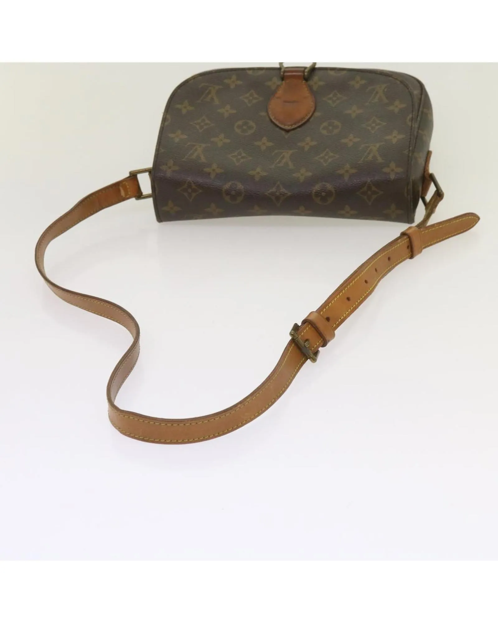 Authentic Monogram Shoulder Bag with Flap Closure