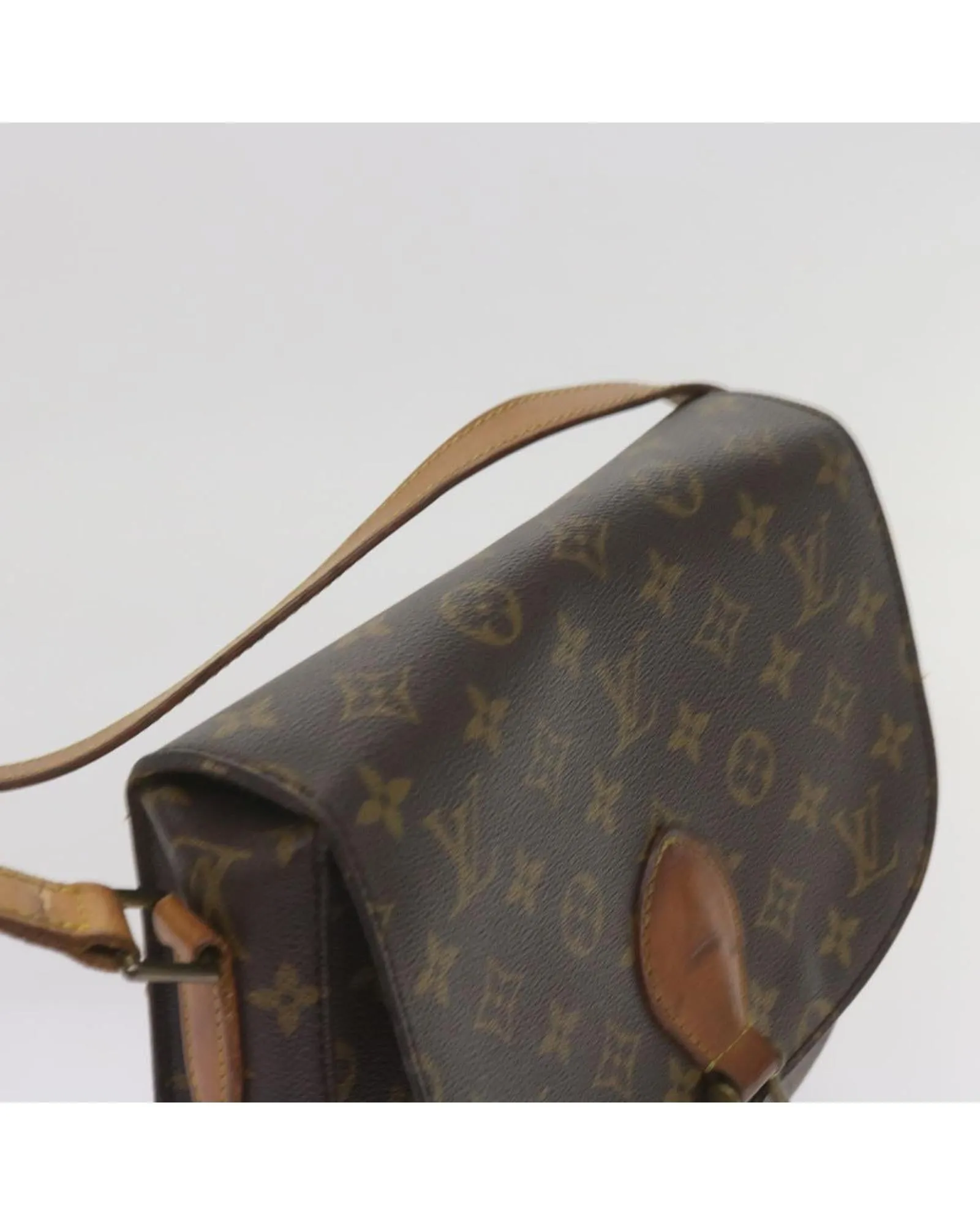 Authentic Monogram Shoulder Bag with Flap Closure