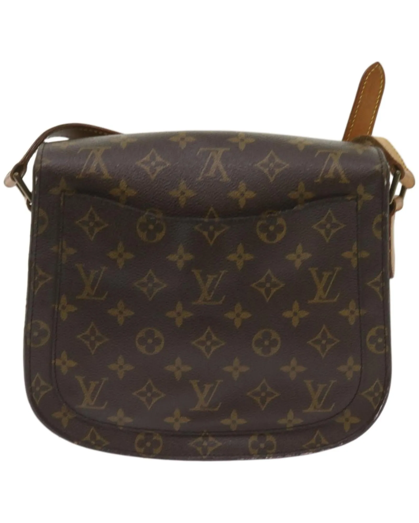 Authentic Monogram Shoulder Bag with Flap Closure