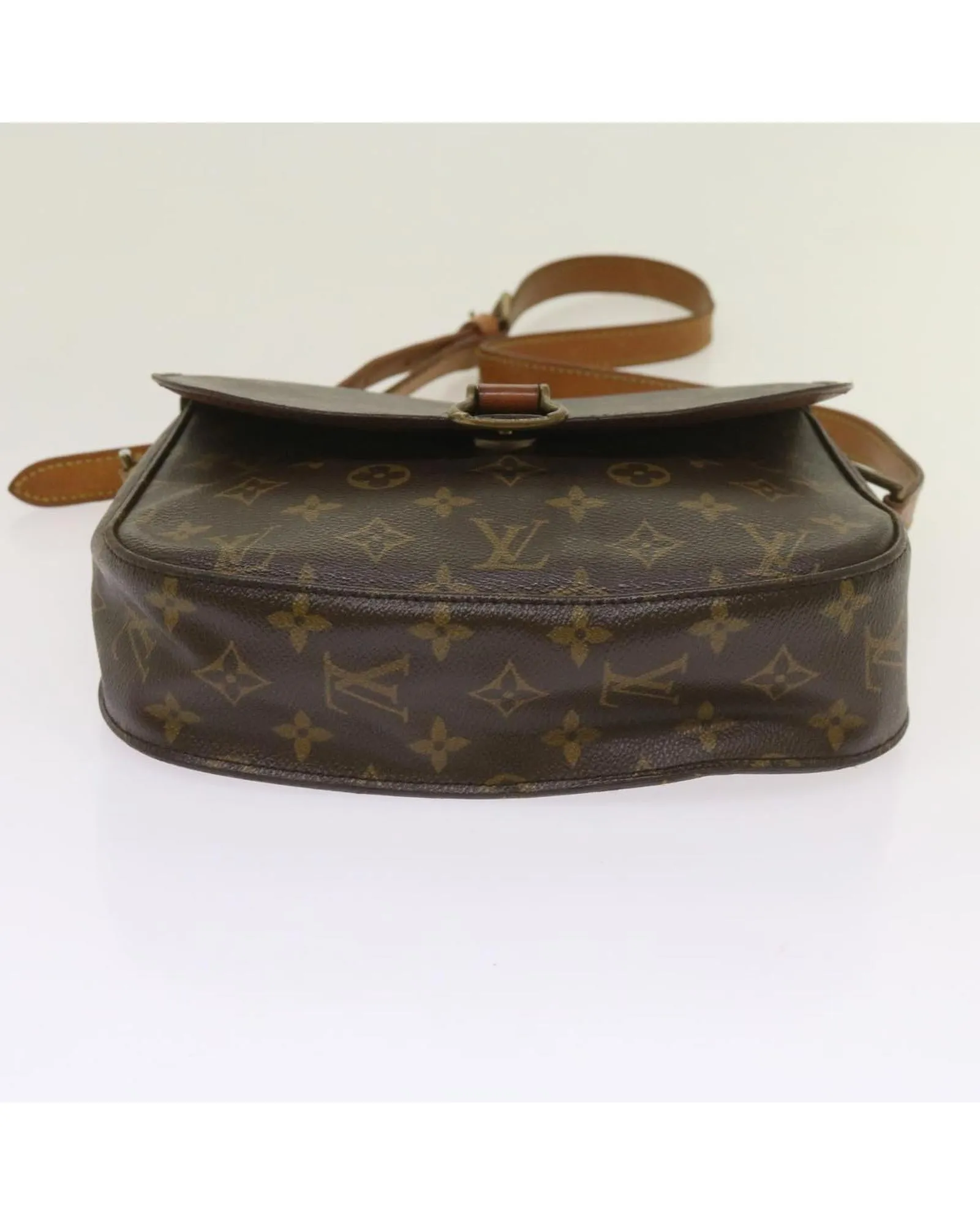 Authentic Monogram Shoulder Bag with Flap Closure