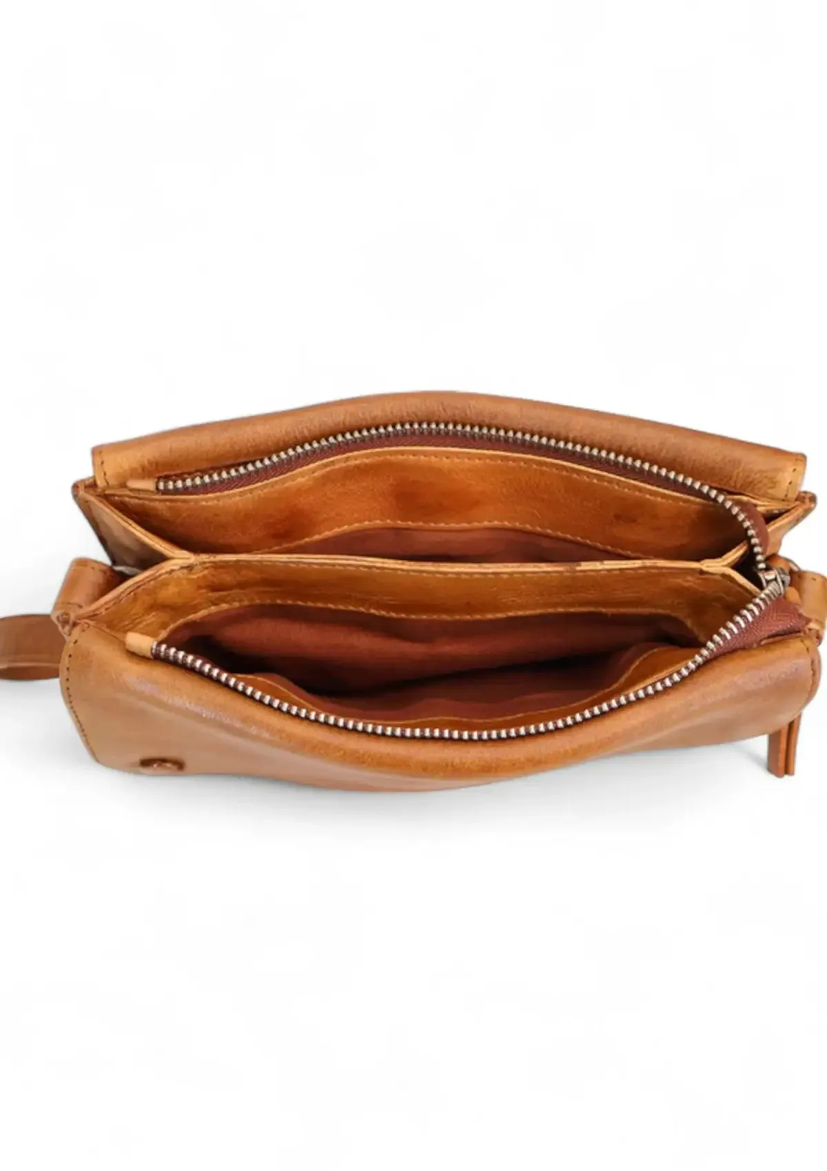 Avalon Handcrafted Leather Crossbody Bag - Cognac