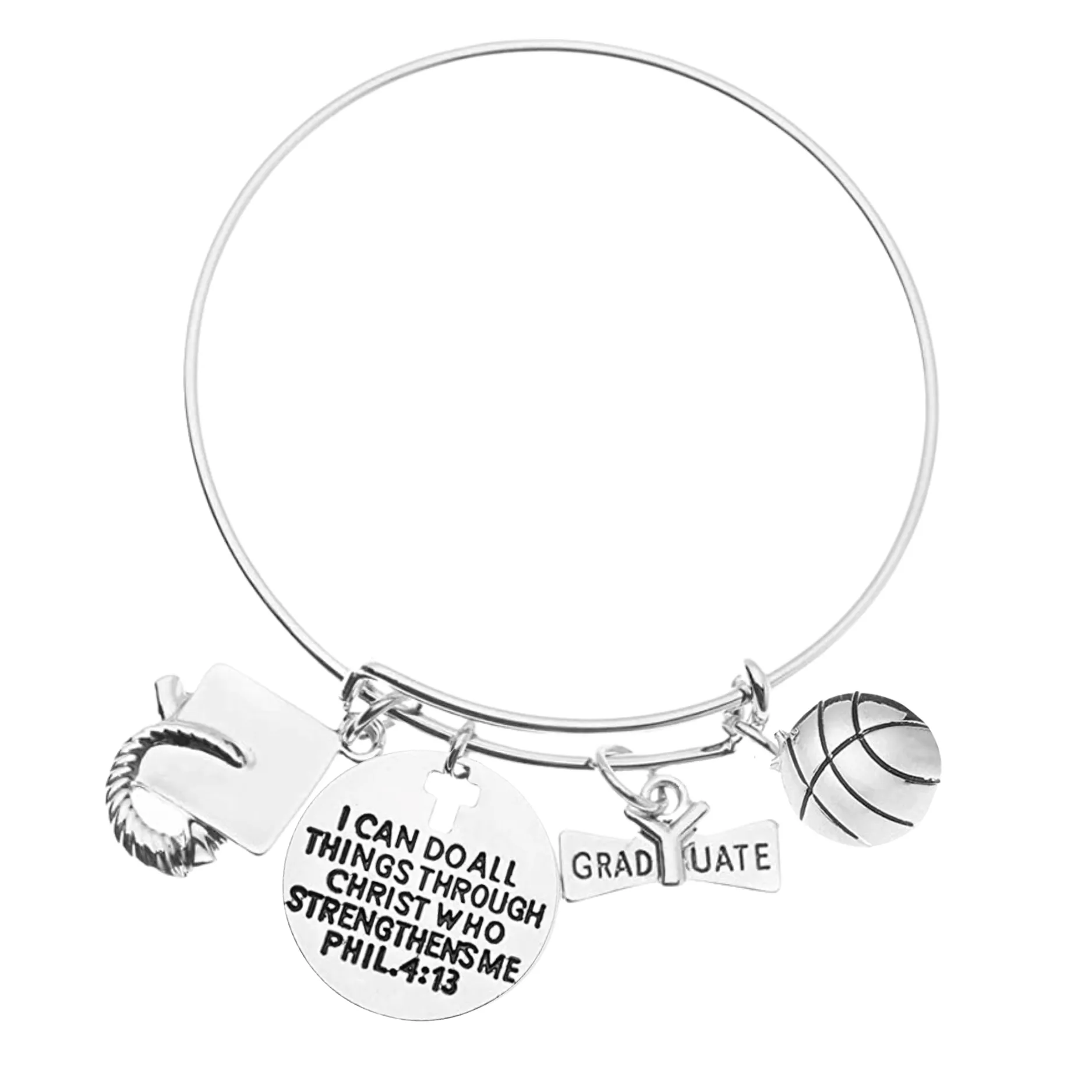 Basketball Graduation Bracelet - Pick Style