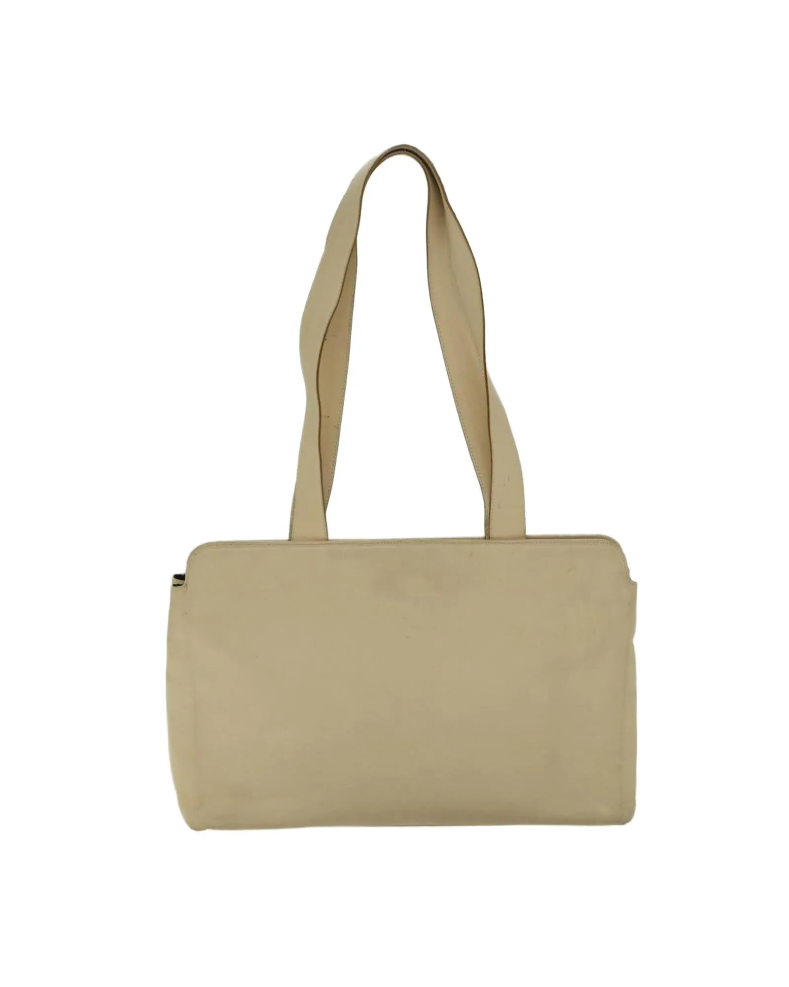 Beige Leather Gancini Shoulder Bag