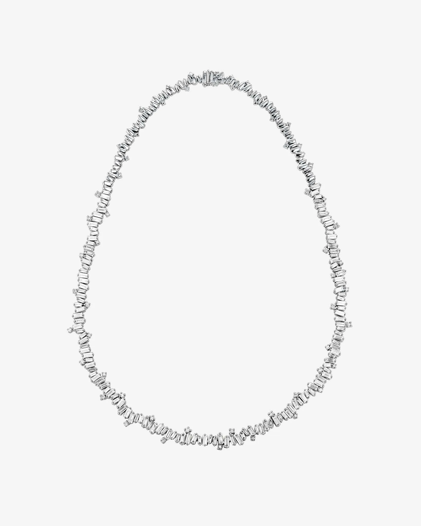 Bold Burst Diamond Tennis Necklace