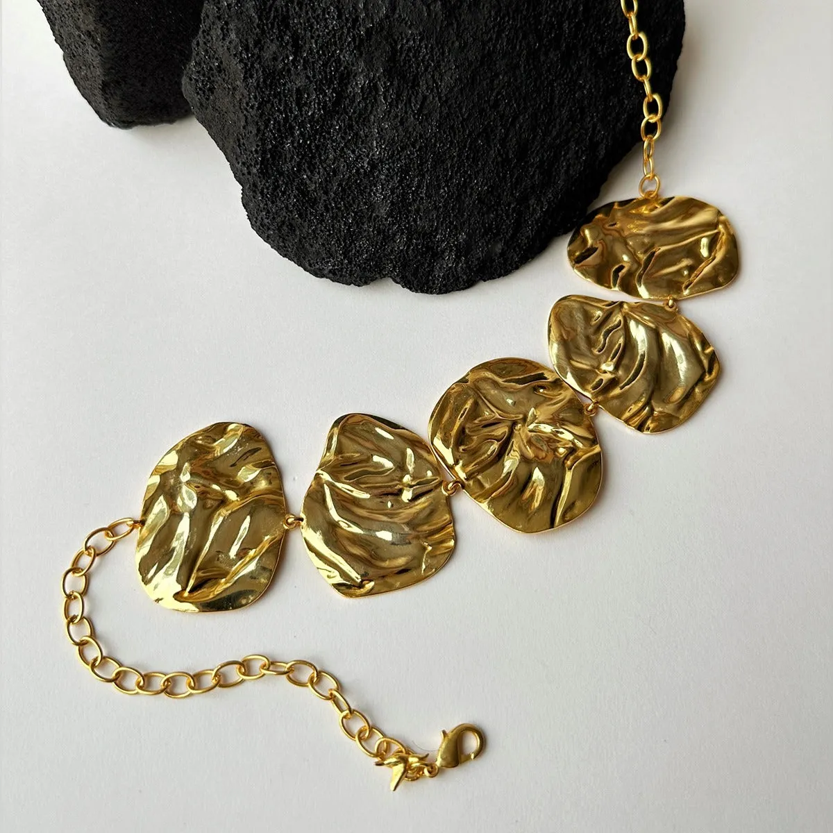 Bold n Sassy Gold Crush Necklace