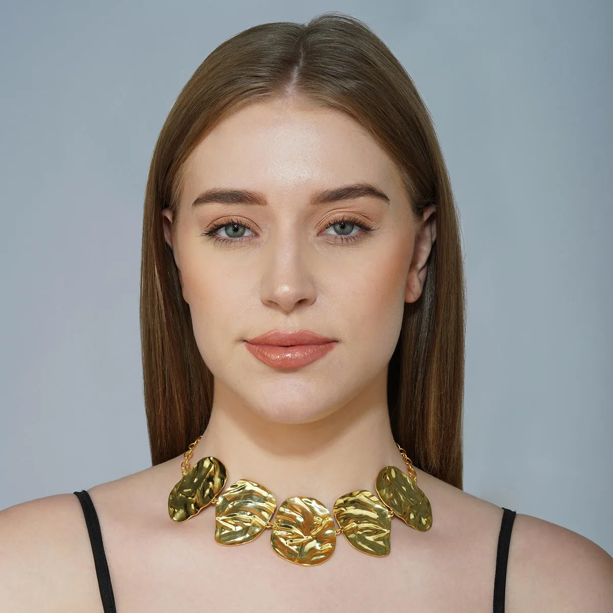 Bold n Sassy Gold Crush Necklace