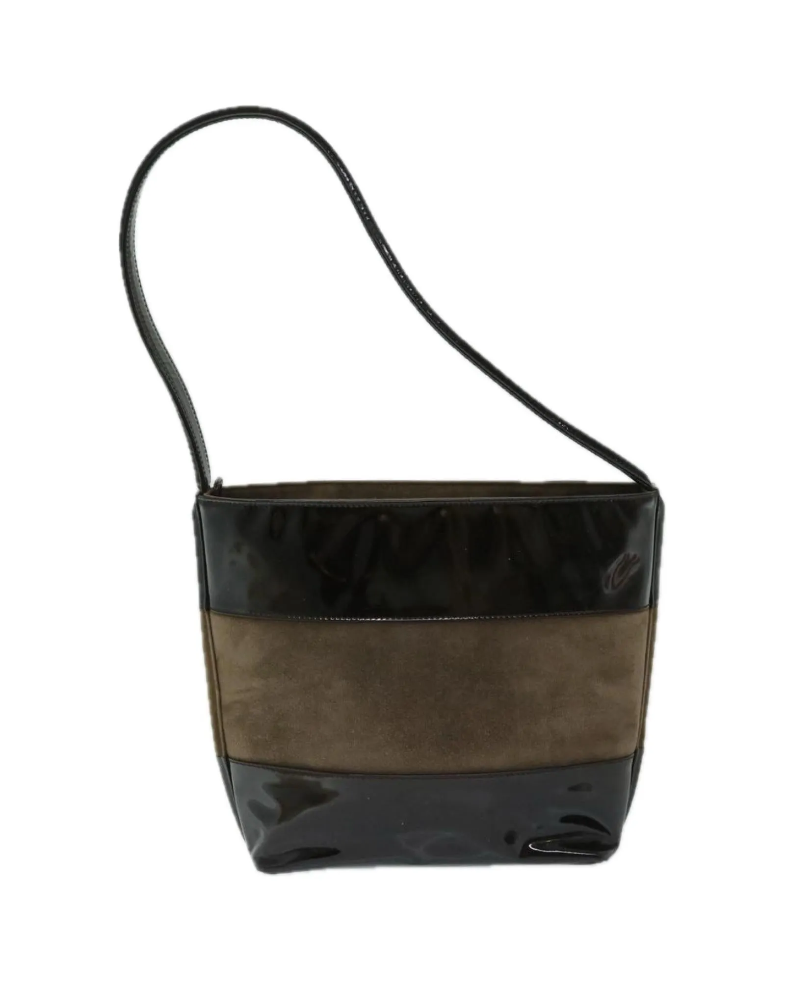 Brown Patent Leather Shoulder Bag