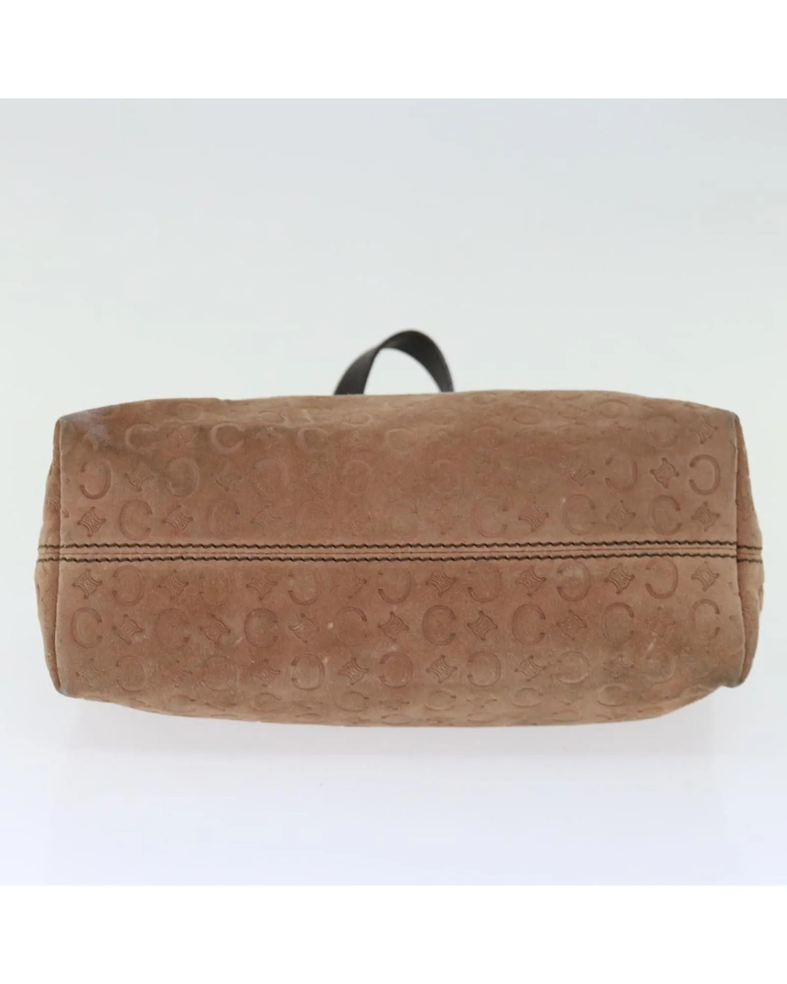 Brown Suede and Macadam Canvas Hand Bag - Authentic Italian Design