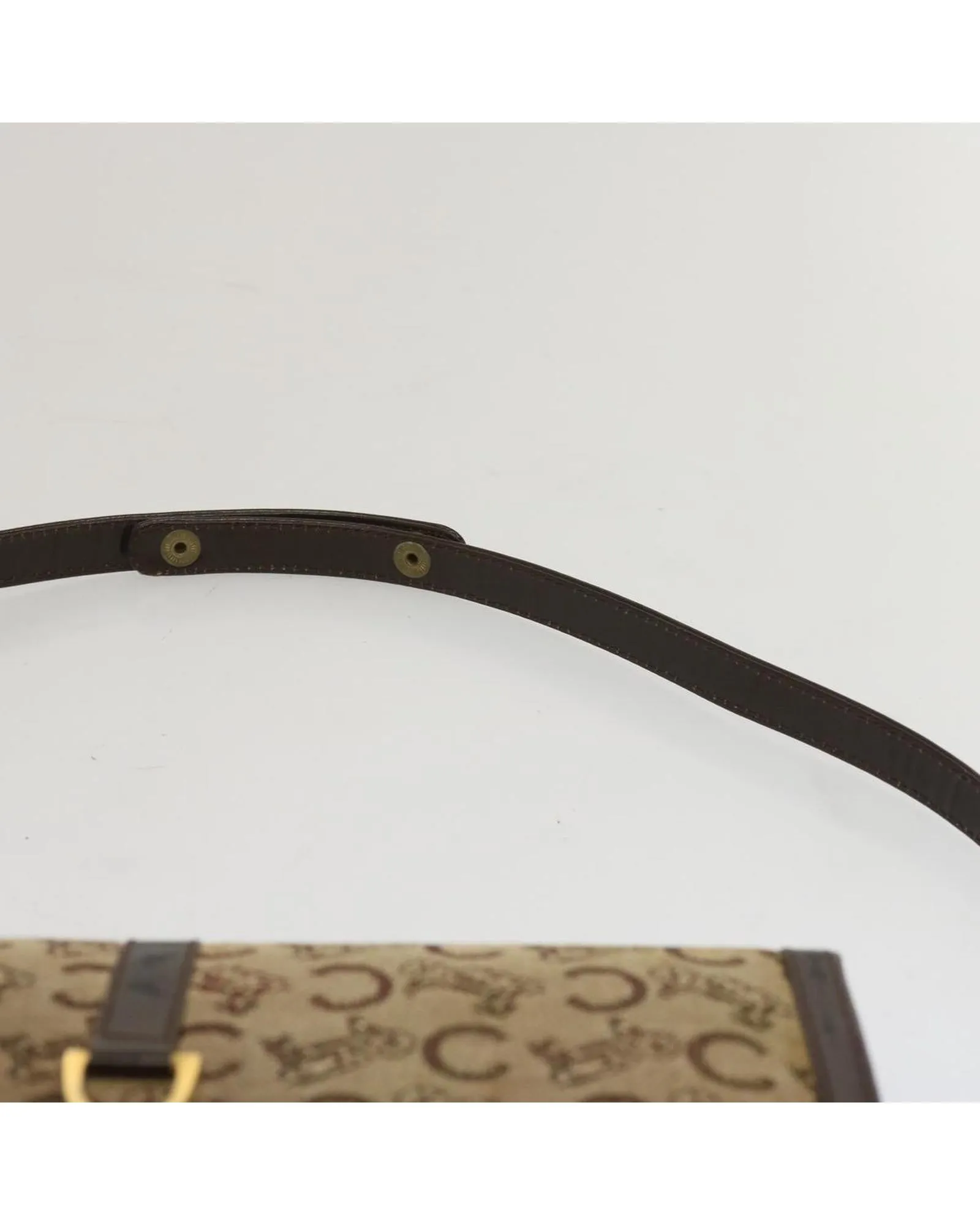 Canvas Shoulder Bag with Celine Logo Print