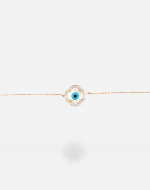 Clover Evil Eye Diamond Bracelet - Bold