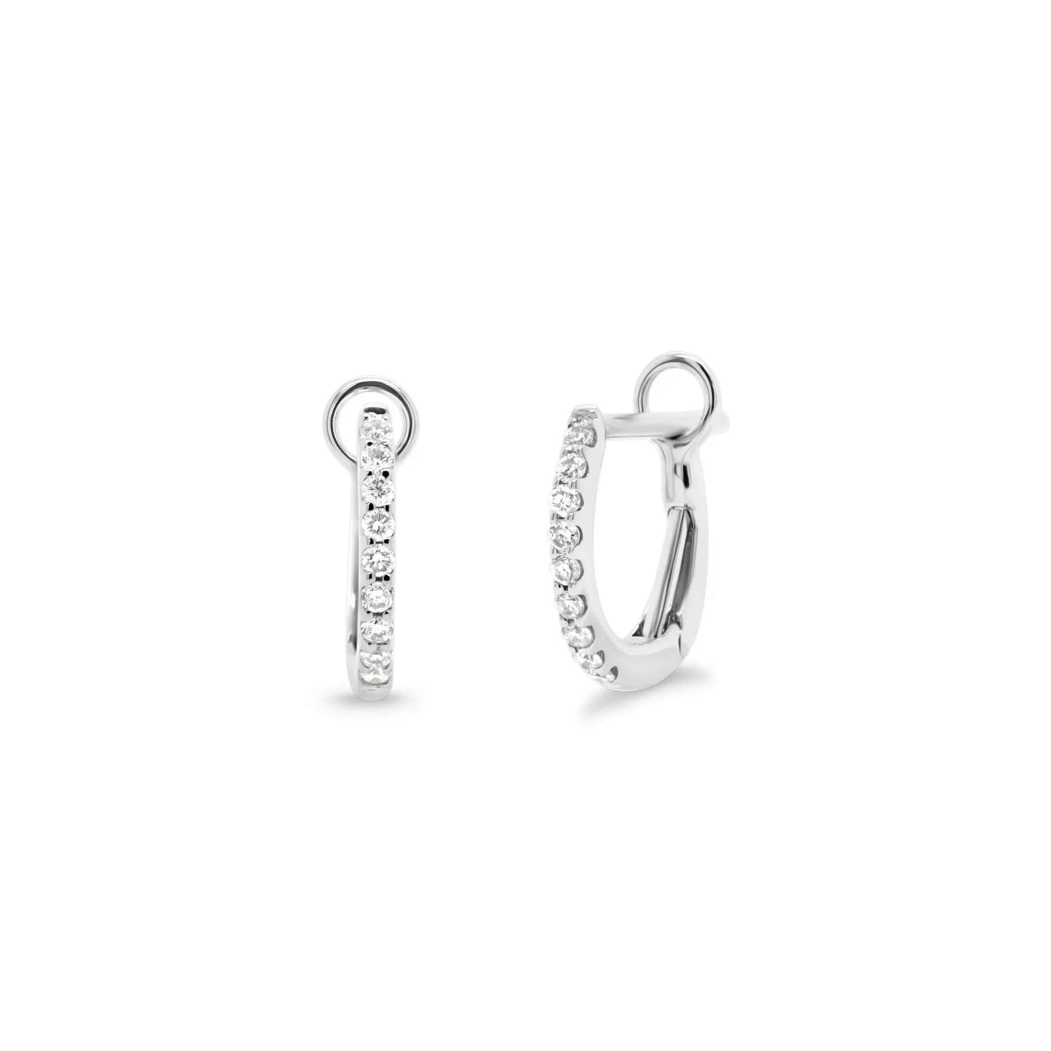 Diamond Simple Huggie Earrings