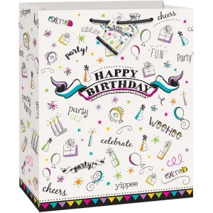 Doodle Birthday Large Giftbag