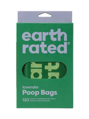 Earth Rated Easy-Tie Handle Poop Bags - Lavender Scented 120 Bags