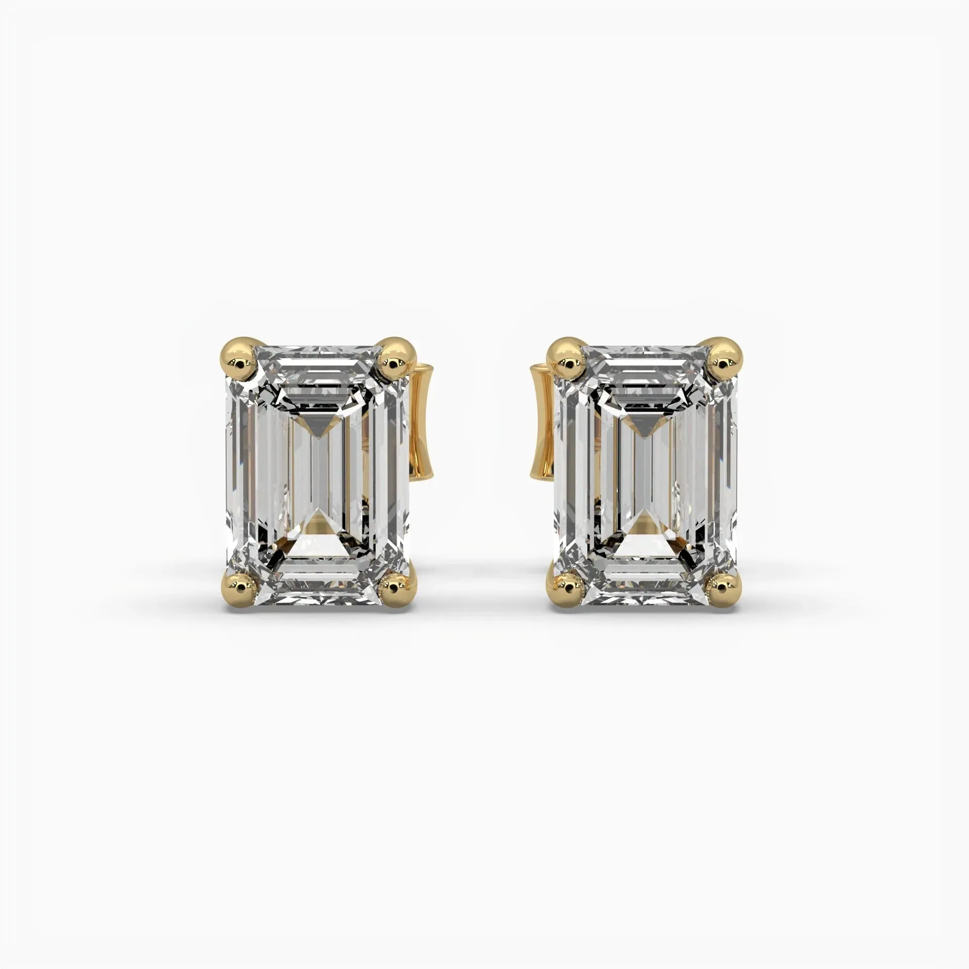 Emerald Lab Grown Diamond Stud Earrings