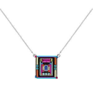 Firefly Mosaic Bold Brilliant Pendant Necklace