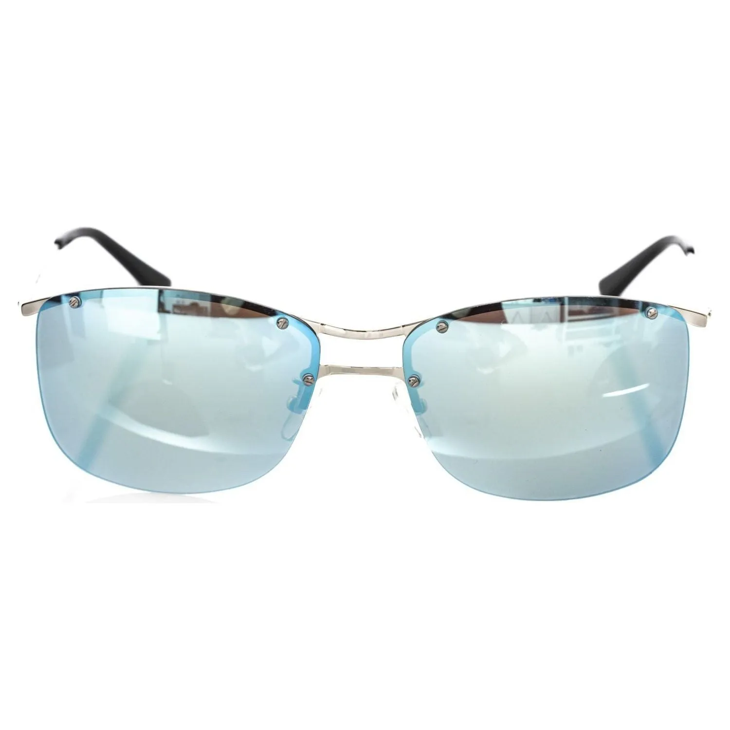 Frankie Morello Silver Metallic Men's Sunglass