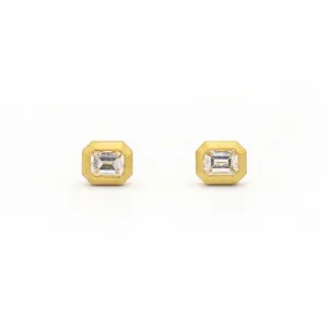 Geo Diamond Stud Earrings