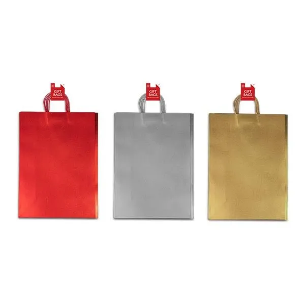 Glitter & High Shine Gift Bag 3 Pack