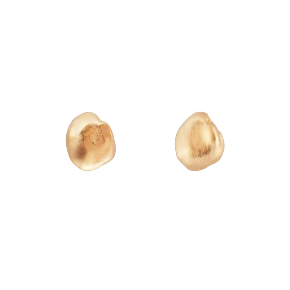 GOLD KESHI STUDS