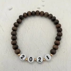 Grad Year Boho Bead Bracelet