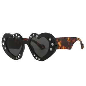 Grunge Style Bold Heart-Shaped Sunglasses