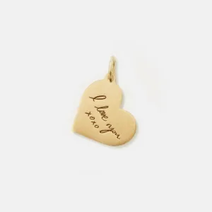 Handwriting Heart Medallion - Medium