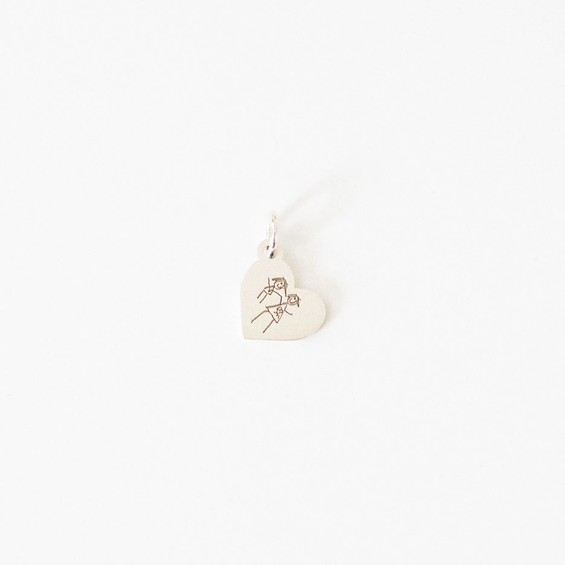 Handwriting Heart Medallion - Small