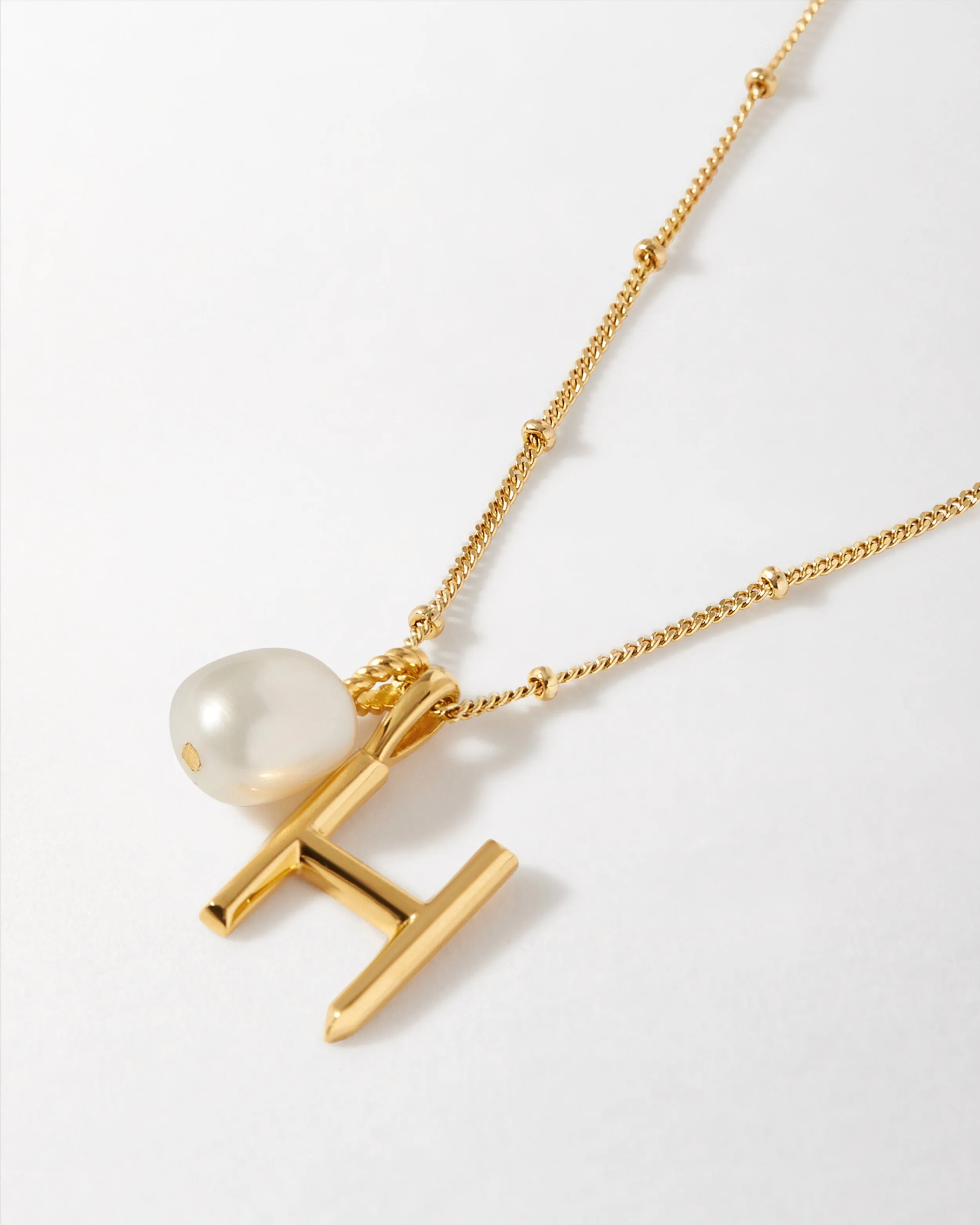 Initial Pearl Necklace