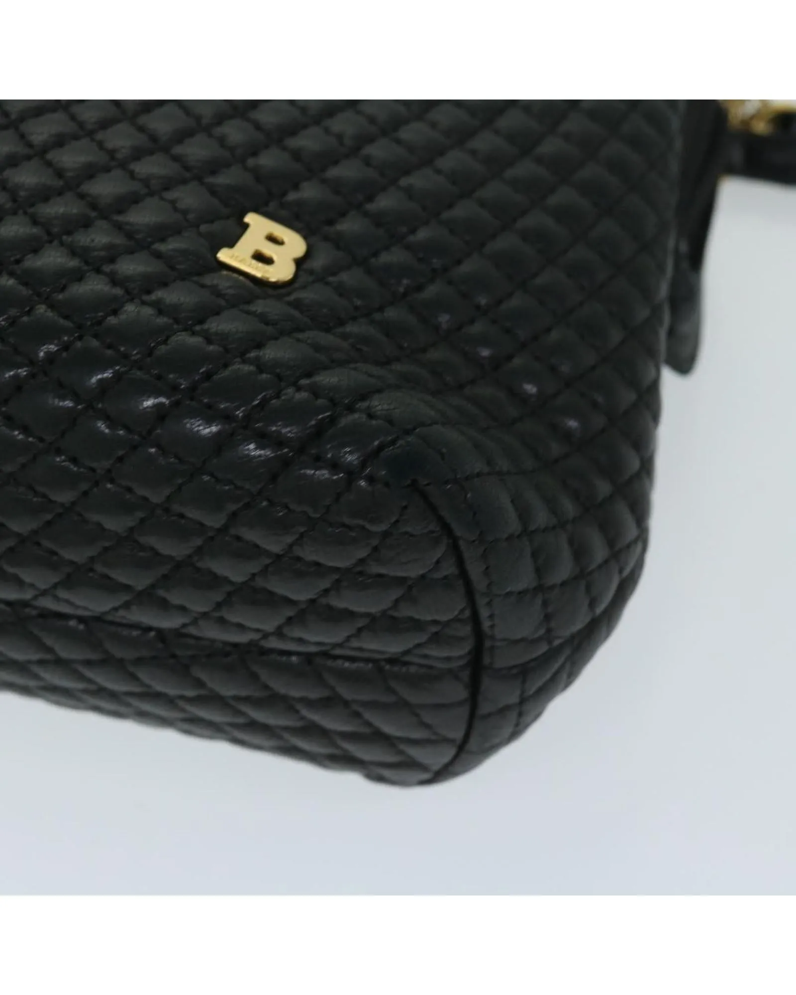 Leather Chain Shoulder Bag by BALLY - Authentic Black