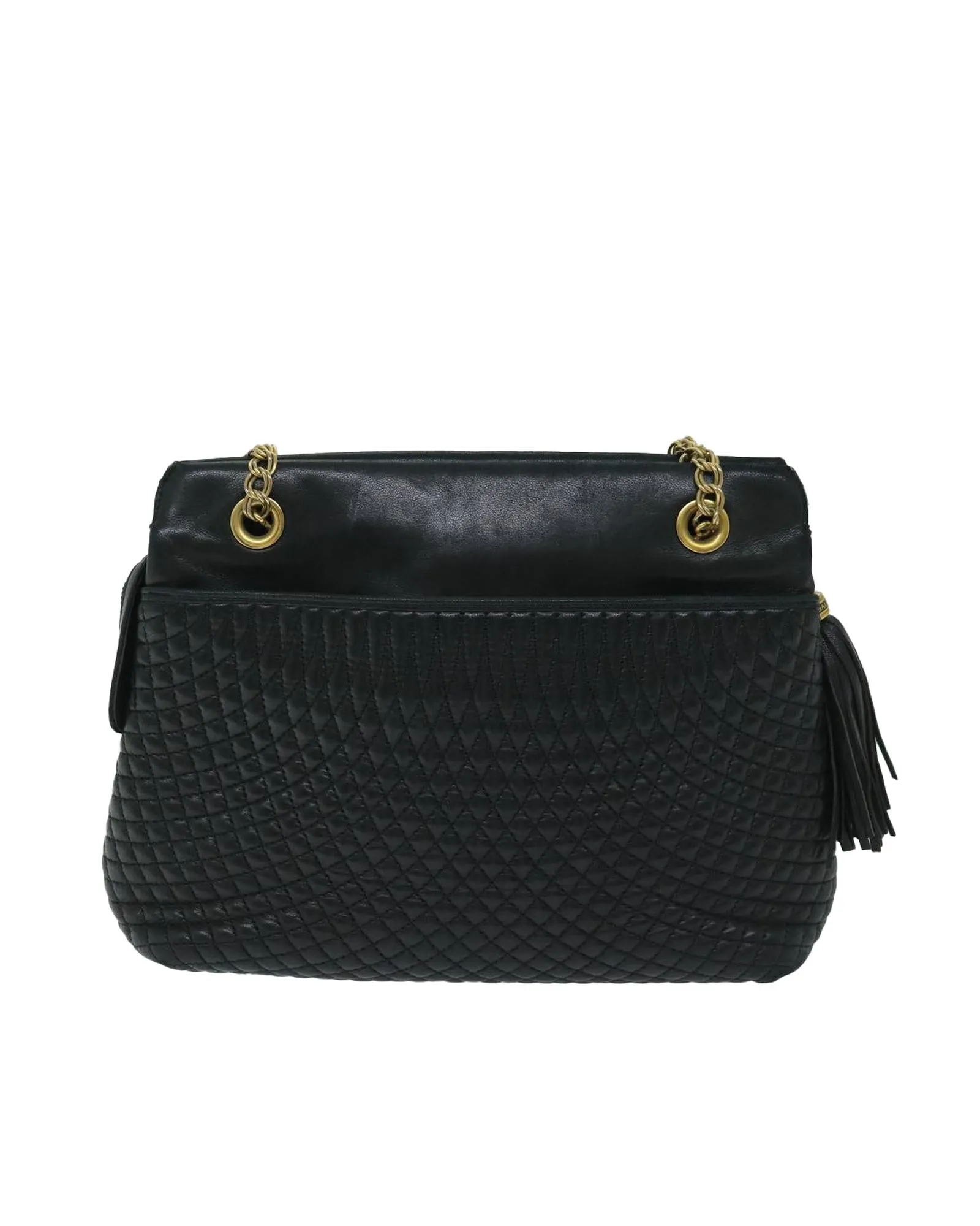 Leather Chain Shoulder Bag by BALLY - Authentic Black