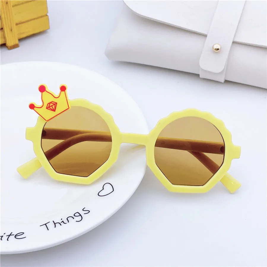 Little Crown style children's sunglasses baby glasses fashionable sunglasses cute little crown men's and women's sun visors sun protection