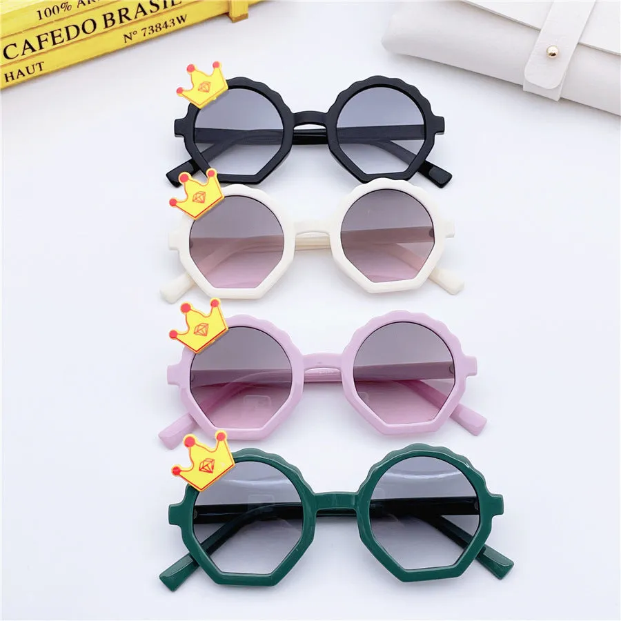 Little Crown style children's sunglasses baby glasses fashionable sunglasses cute little crown men's and women's sun visors sun protection