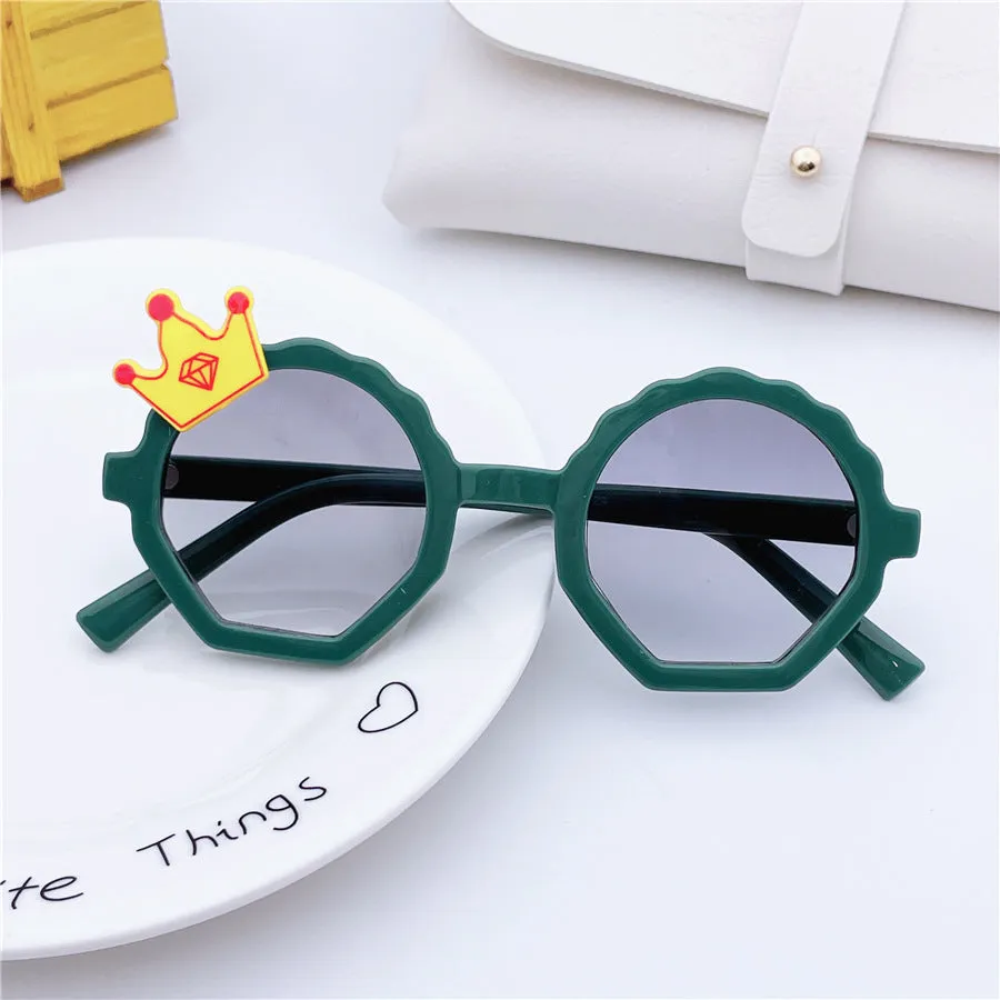 Little Crown style children's sunglasses baby glasses fashionable sunglasses cute little crown men's and women's sun visors sun protection