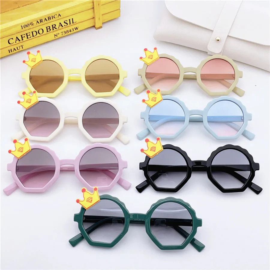 Little Crown style children's sunglasses baby glasses fashionable sunglasses cute little crown men's and women's sun visors sun protection