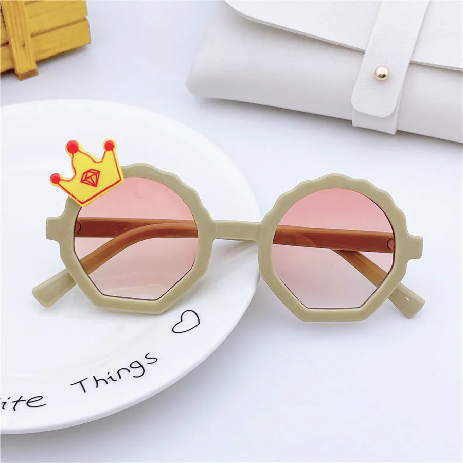 Little Crown style children's sunglasses baby glasses fashionable sunglasses cute little crown men's and women's sun visors sun protection