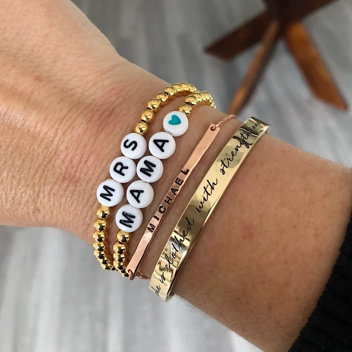 Little ID Personalized Message Bracelet