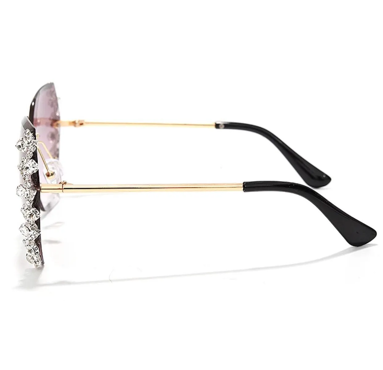 Luxury Rhinestone Rimless Sunglasses