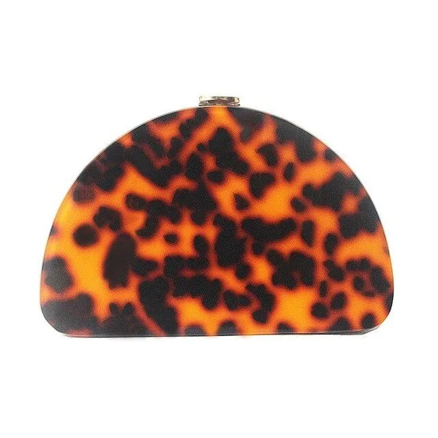 Luxy Moon Acrylic Clutch Women Evening Bag Leopard Printing