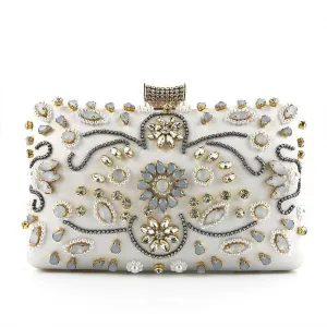 Luxy Moon Beaded Evening Bag for Wedding Rhinestone Crystal Clutches