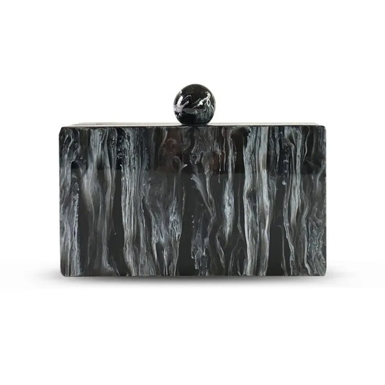 Luxy Moon Black Acrylic Evening Clutch Bags