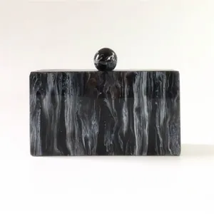 Luxy Moon Black Acrylic Evening Clutch Bags