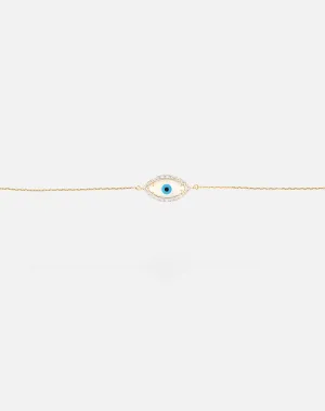 Marquise Evil Eye Diamond Bracelet