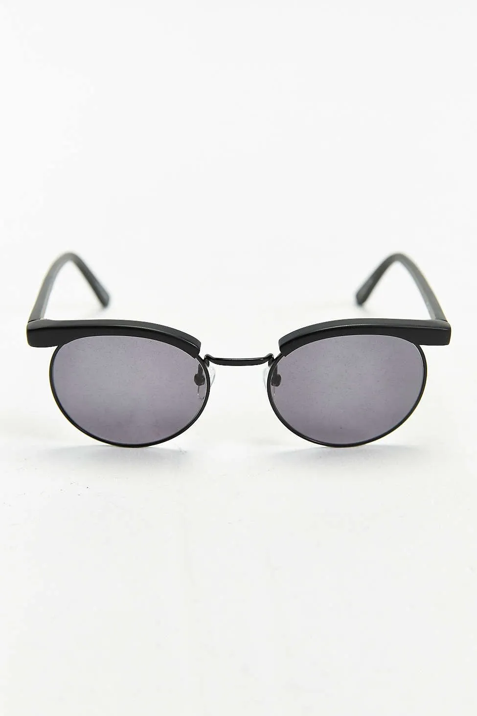 Matte Black Bold Brow Sunglasses