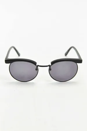 Matte Black Bold Brow Sunglasses