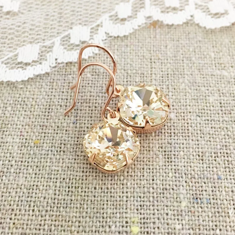 Medium Cushion Dangling Earrings