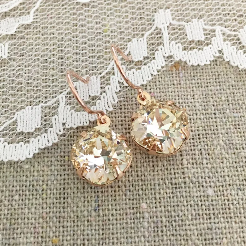 Medium Cushion Dangling Earrings