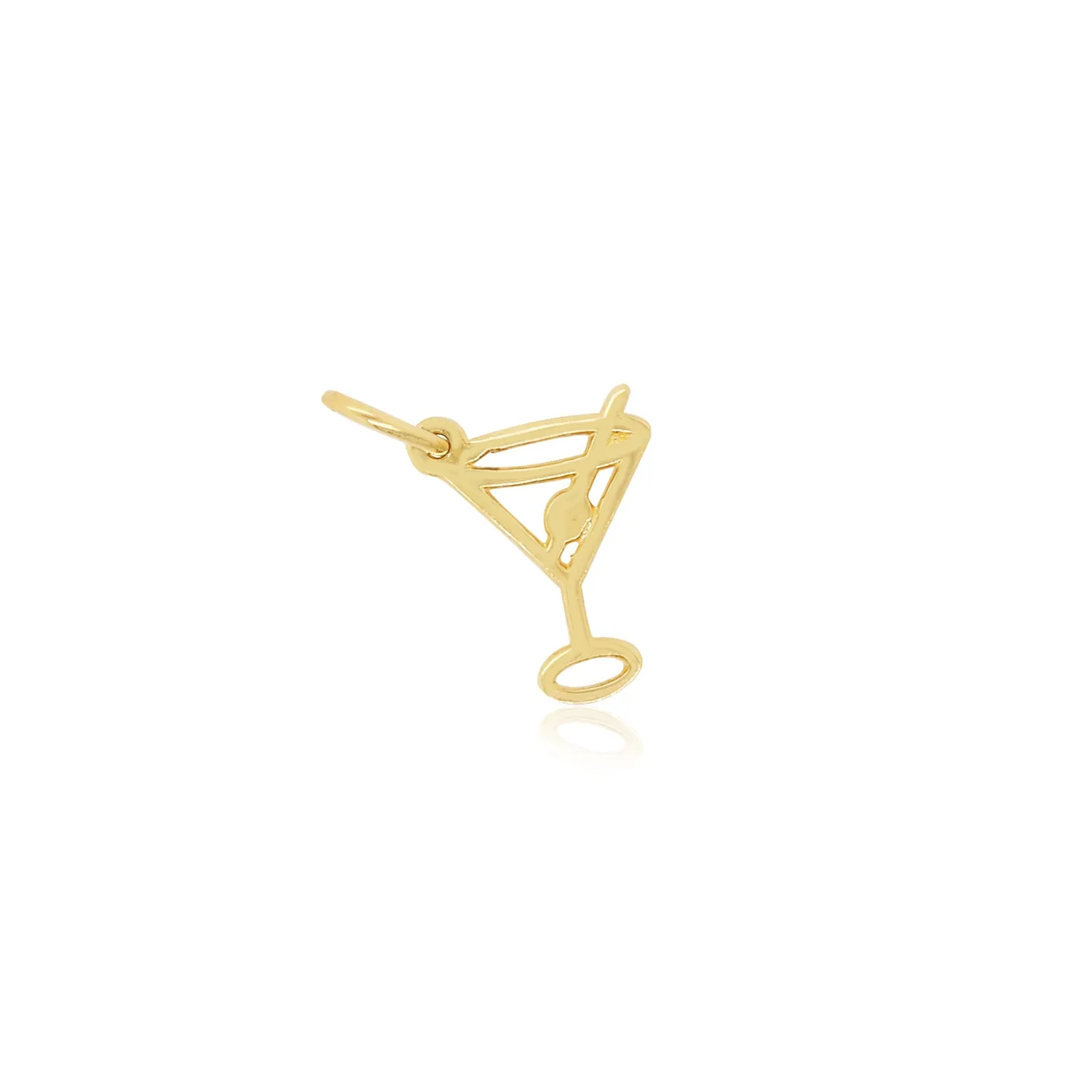 Mini Gold Martini Glass Charm