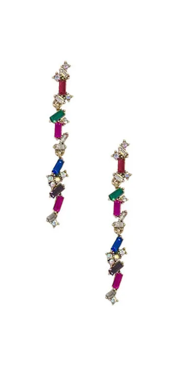 Multi Color Crystal Earring